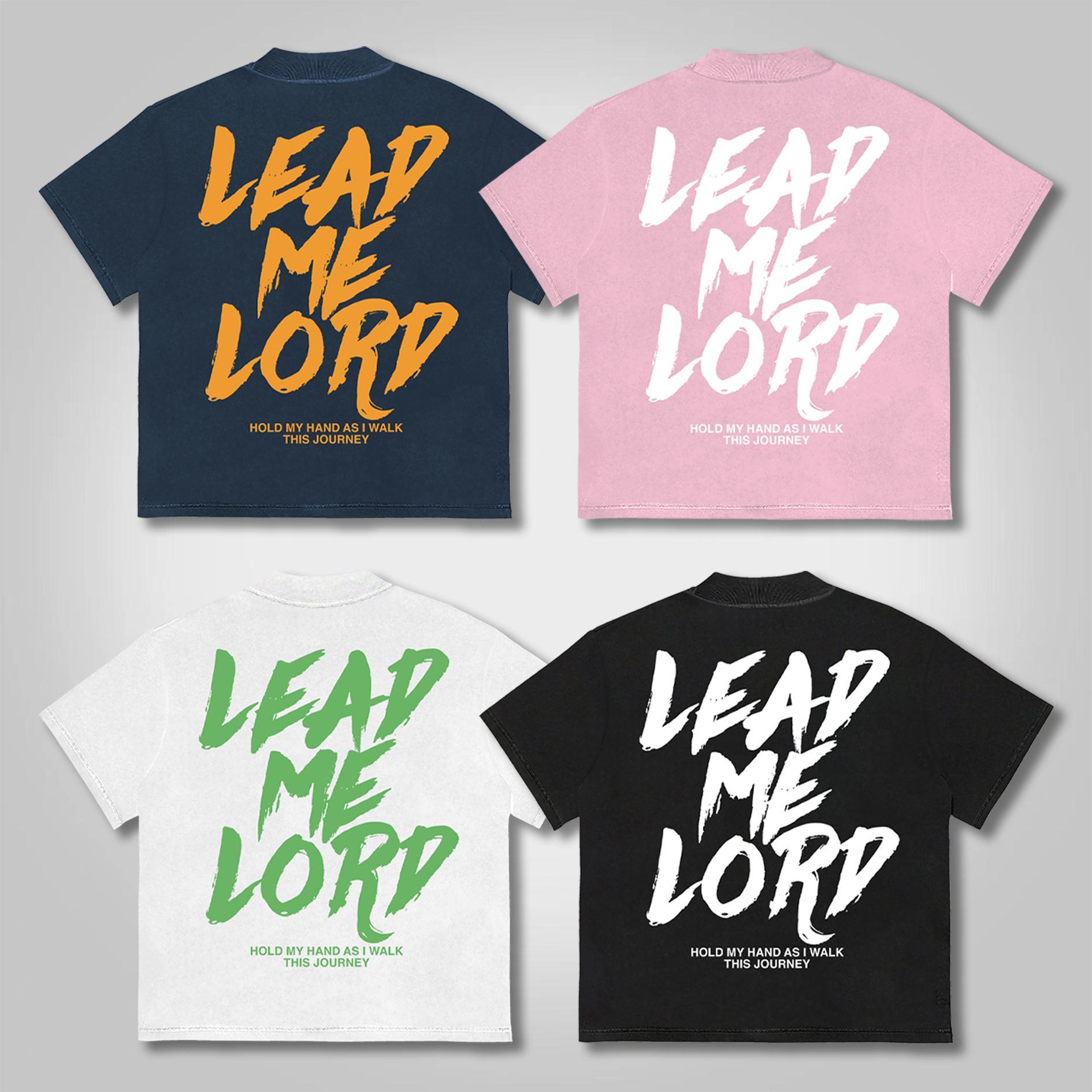 Sopula Lead Me Lord Slogan Graphics Cotton T-Shirt Product Image