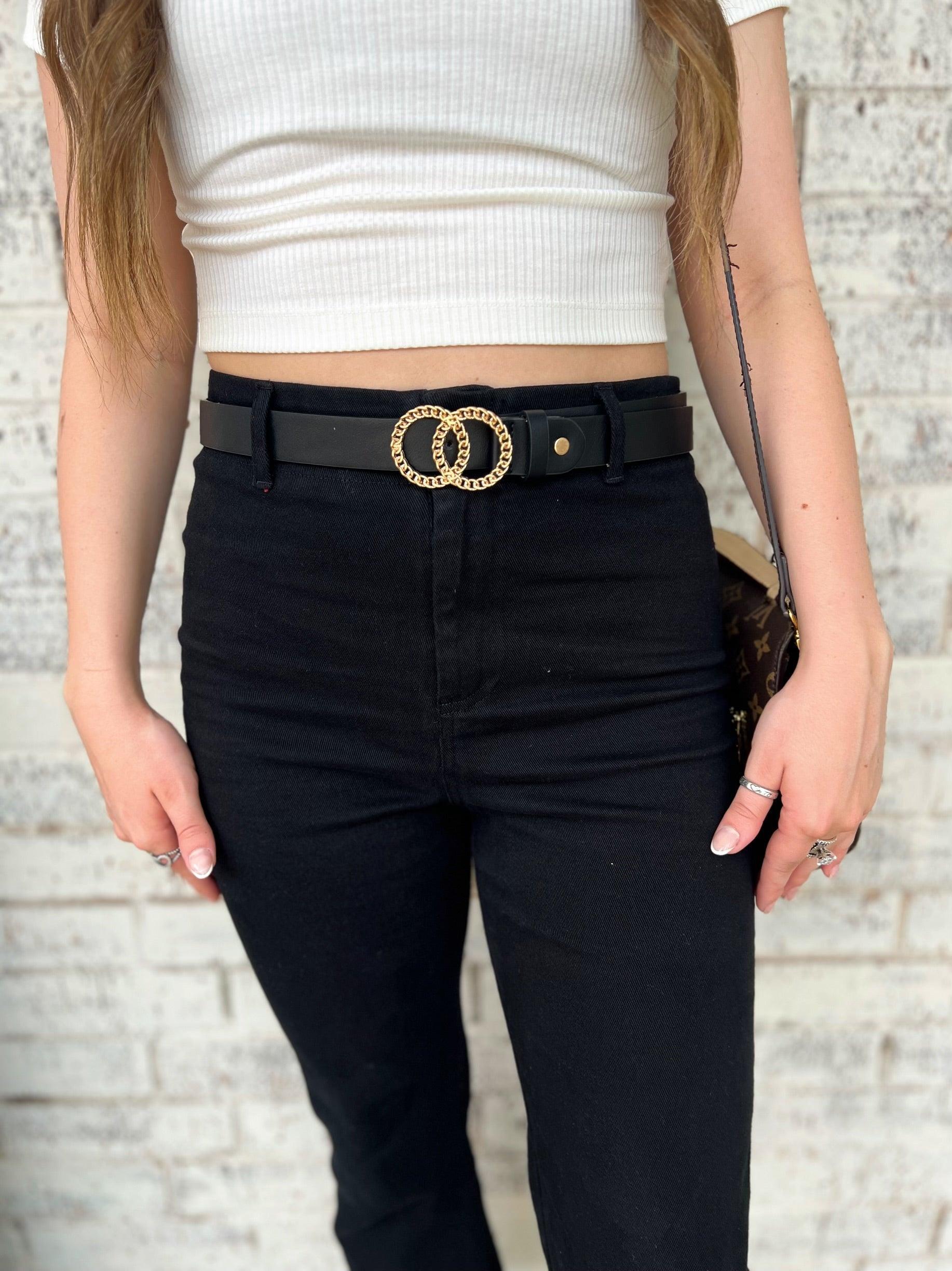 Double Chain Ring Buckle Belt Product Image