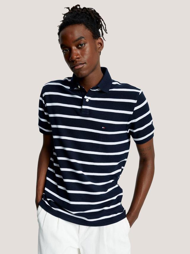 Tommy Hilfiger Men's Regular Fit Stripe Wicking Polo Product Image