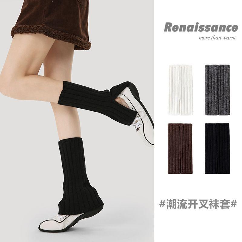 Plain Slit Knit Leg Warmers Product Image