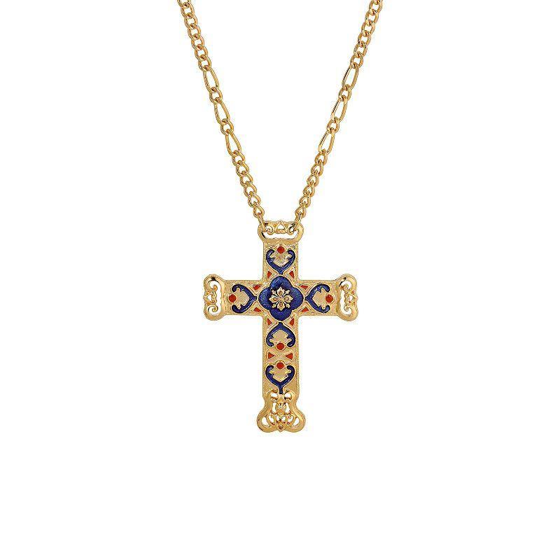 Symbols of Faith Enamel Cross Necklace Product Image