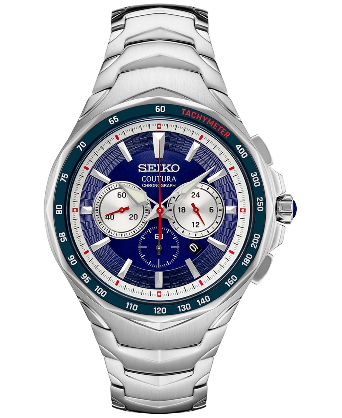 Seiko Mens Chronograph Coutura Stainless Steel Bracelet Watch 46mm Product Image