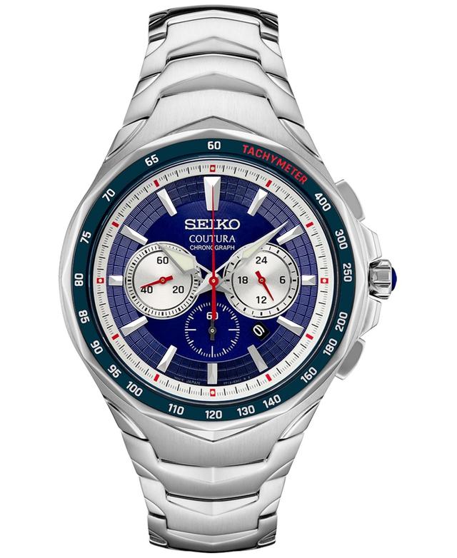 Seiko Mens Chronograph Coutura Stainless Steel Bracelet Watch 46mm Product Image