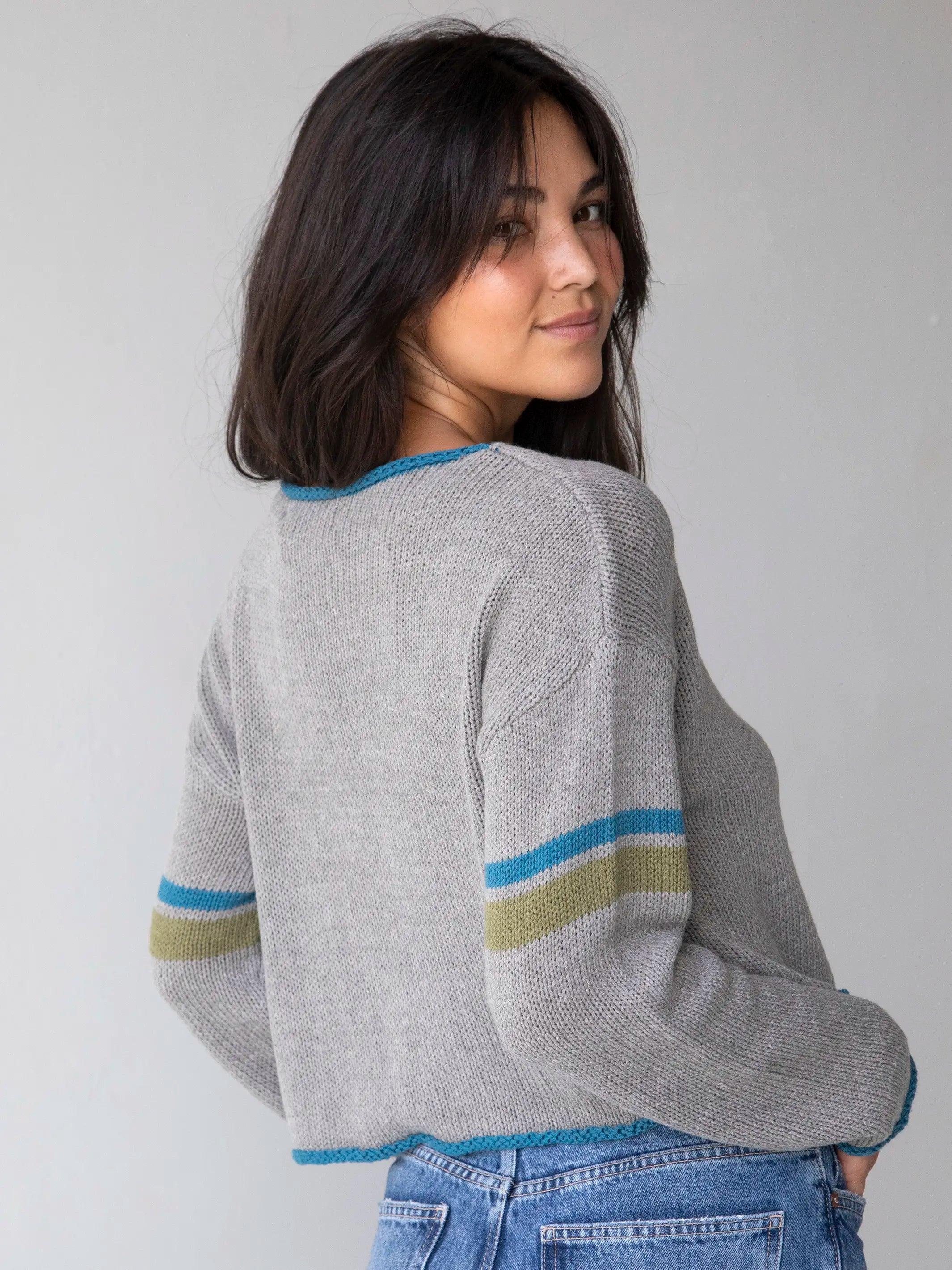 Intarsia Layering Sweater - Heather Grey Product Image