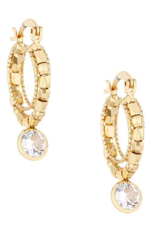 Ettika Beaded Crystal Hoop Earrings Product Image