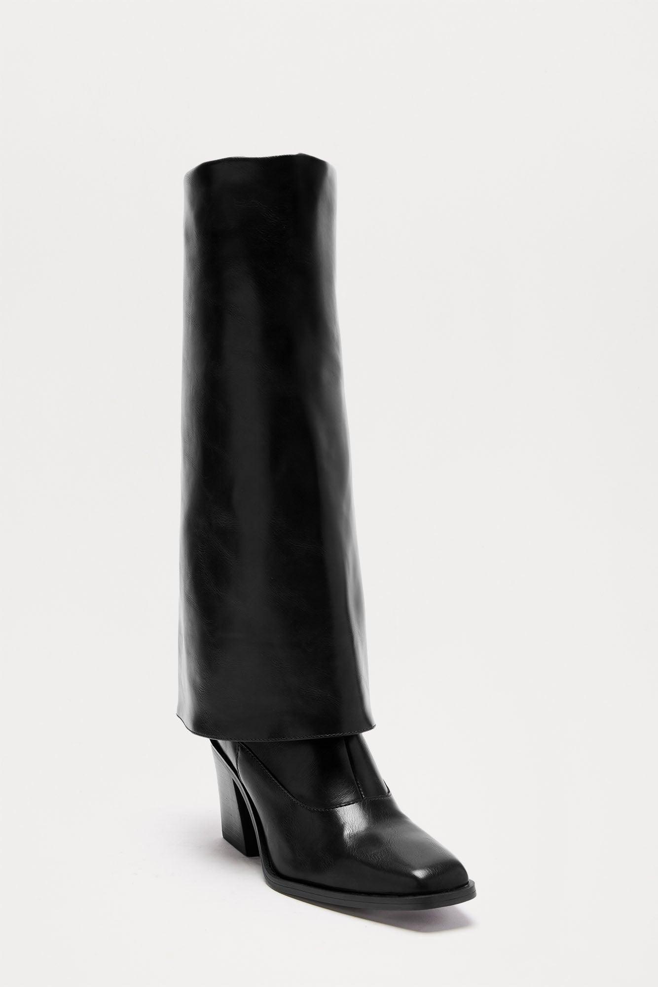 Breaking Through Knee High Boots - Black Product Image