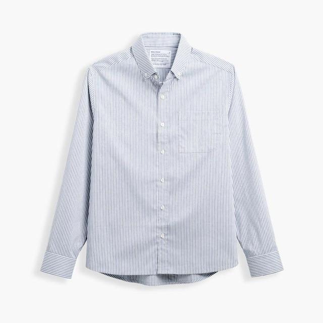 Blue Linen Stripe Men's AeroZero° Sport Shirt Product Image