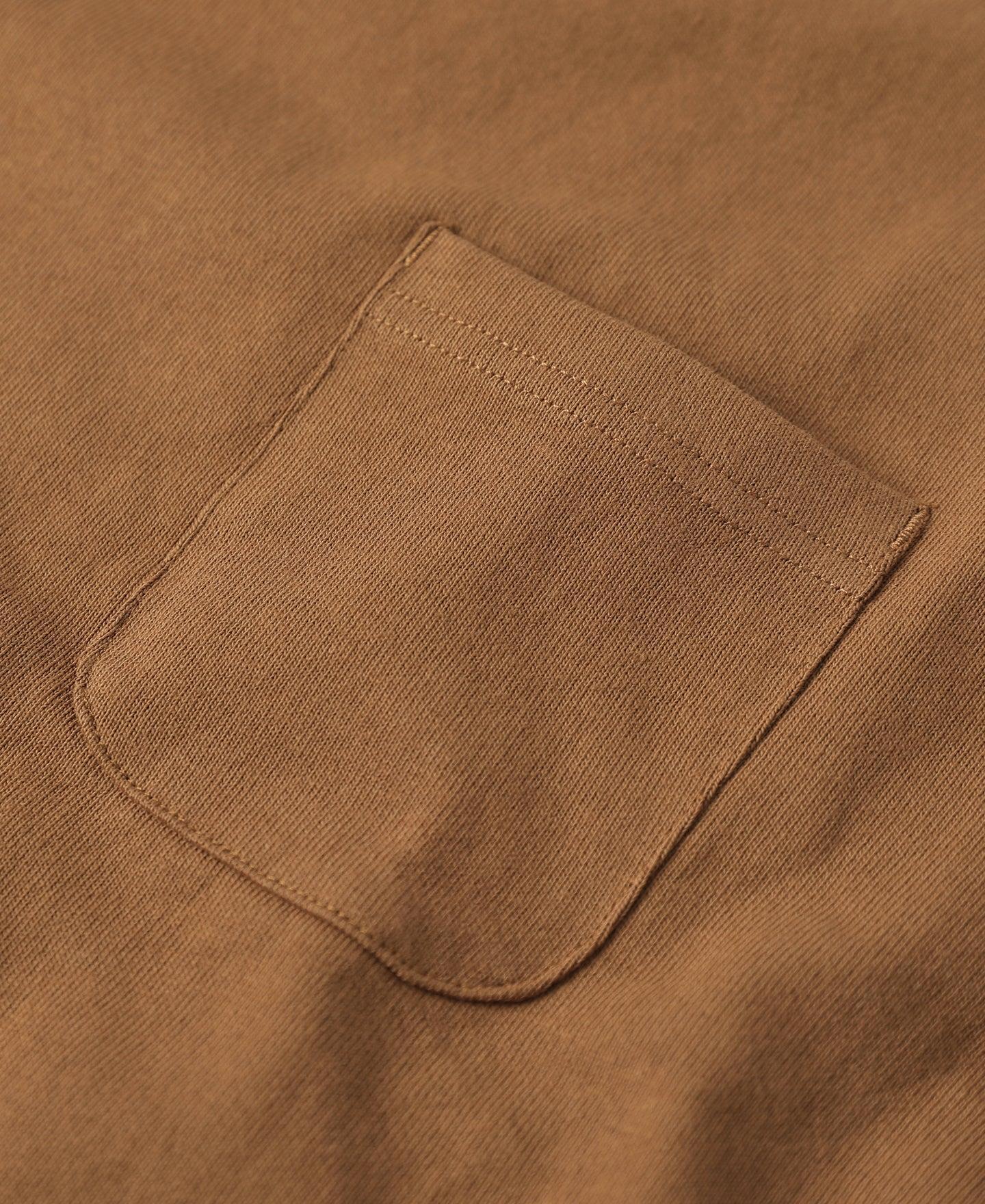 9.8 oz Cotton Classic Pocket T-Shirt - Light Brown　 Product Image