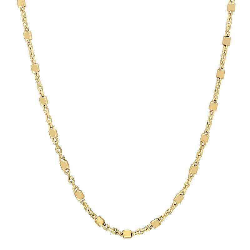 Stella Grace Sterling Silver Bead Chain Necklace, Womens Gold Product Image