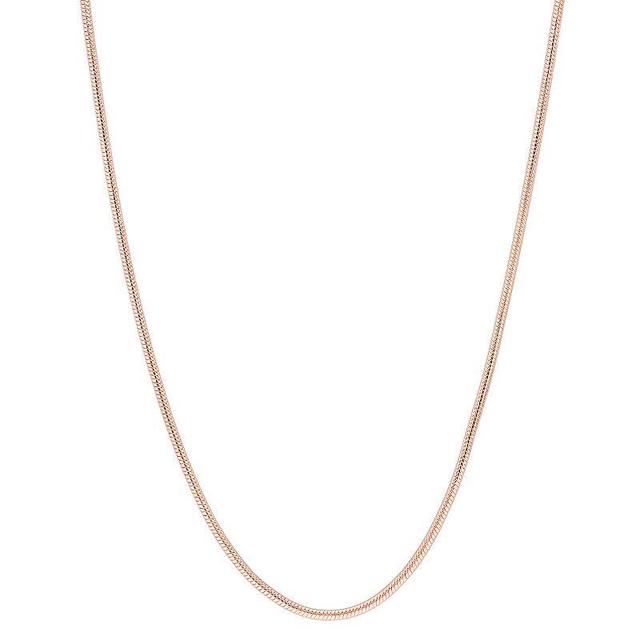 Stella Grace Sterling Silver 1.2 mm Snake Chain Necklace, Womens Pink Product Image