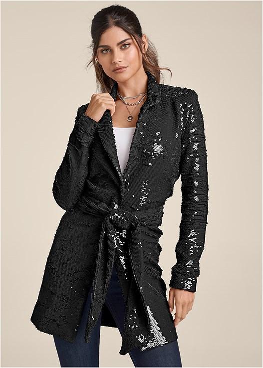 Allover Sequin Blazer Product Image