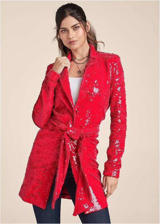 Allover Sequin Blazer Product Image