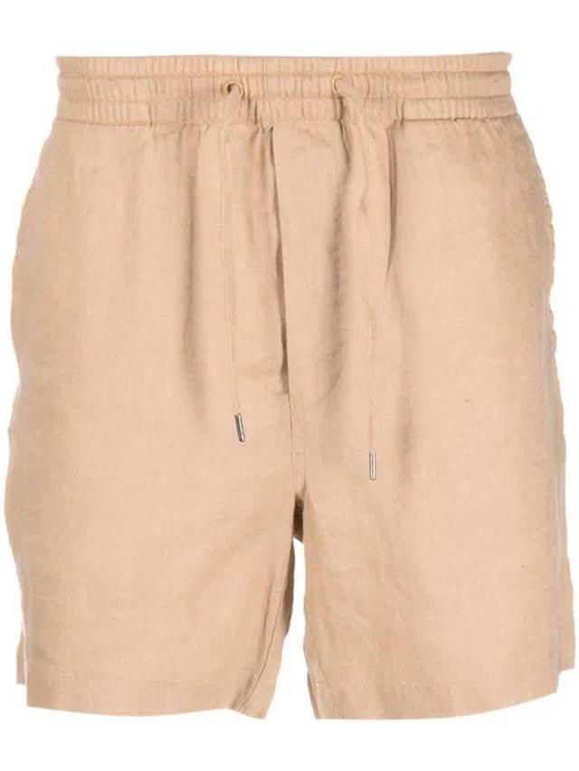 Logo-patch Thigh-length Shorts In Nude Product Image