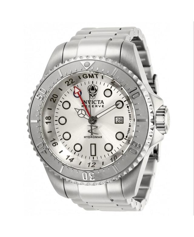 Invicta Mens 29726 Hydromax Quartz 3 Hand Silver Dial Watch - Silver Product Image