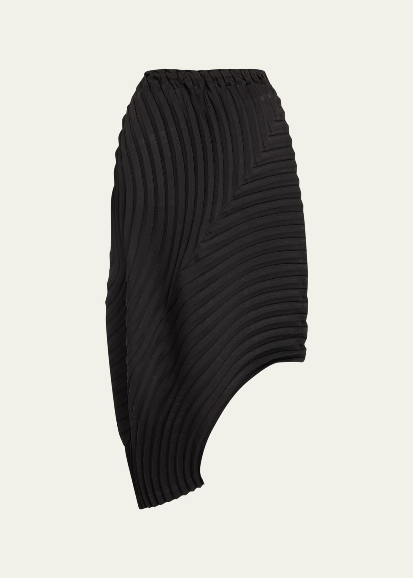 Curved Pleats Midi Skirt product image