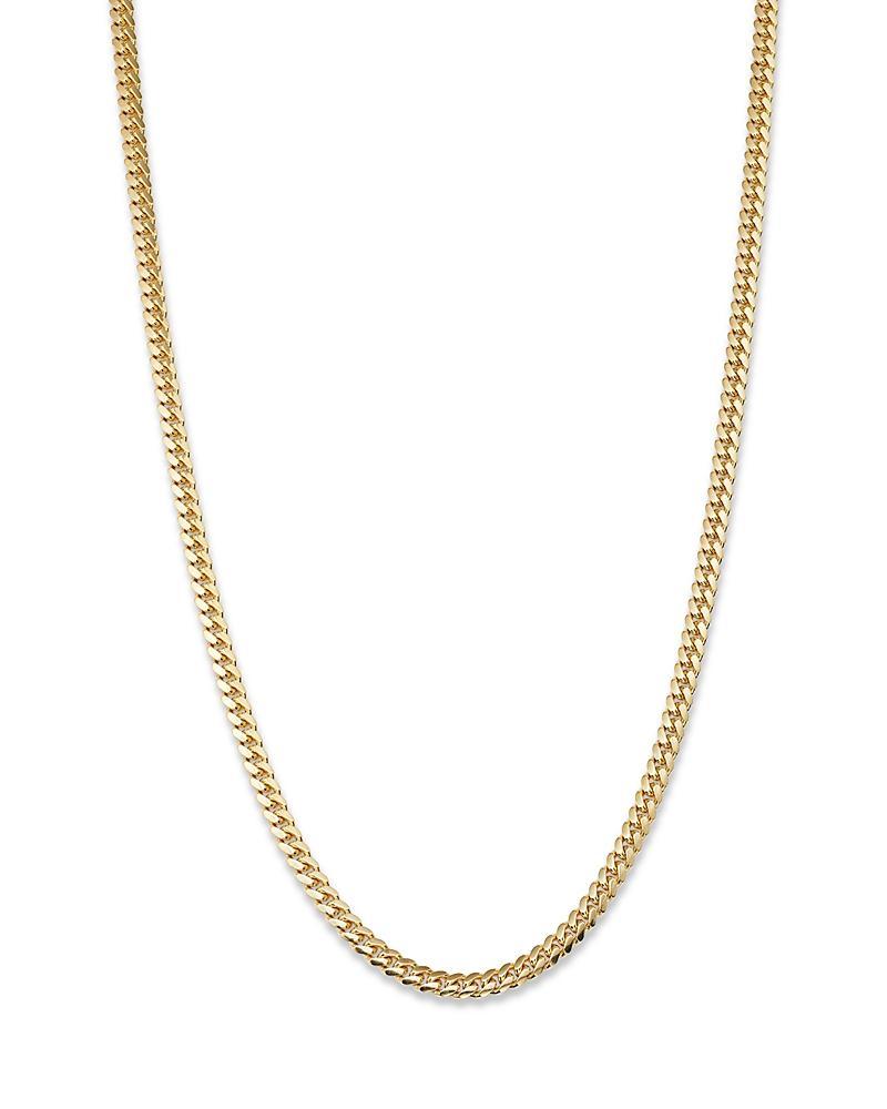 Mens 14K Rose Gold Cuban-Link Chain Necklace Product Image