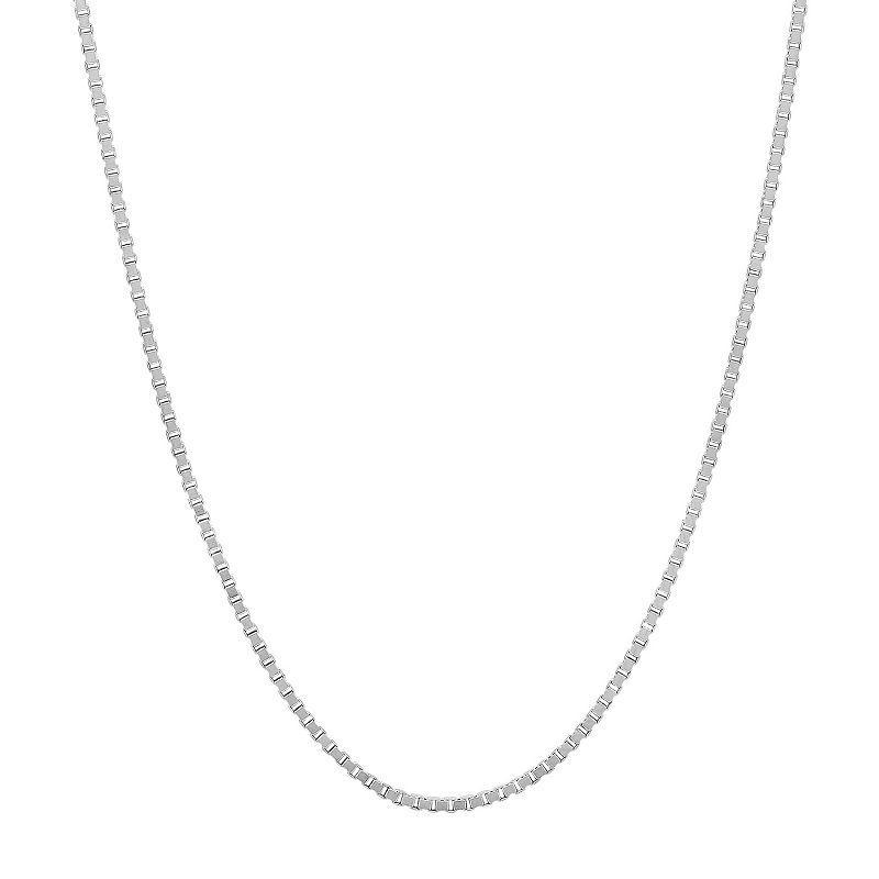 Everlasting Gold 14k Gold Box Chain Necklace, Womens Silver Product Image