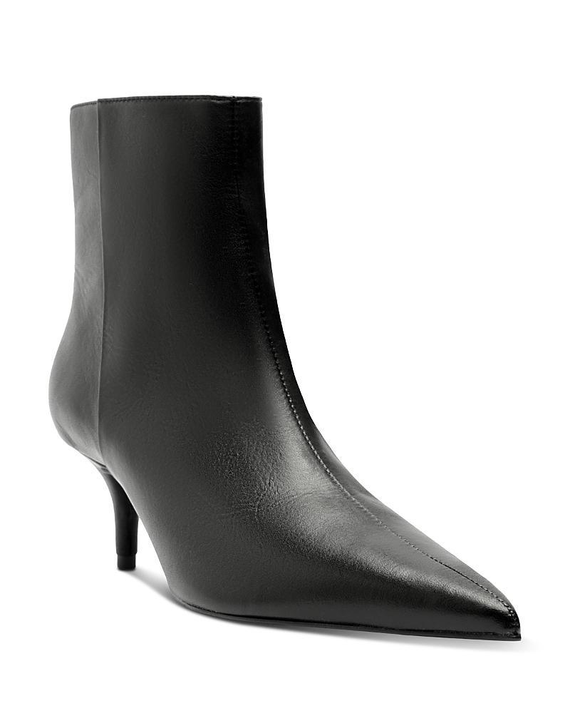 Womens Mikki Mid 65MM Leather Stiletto Booties Product Image