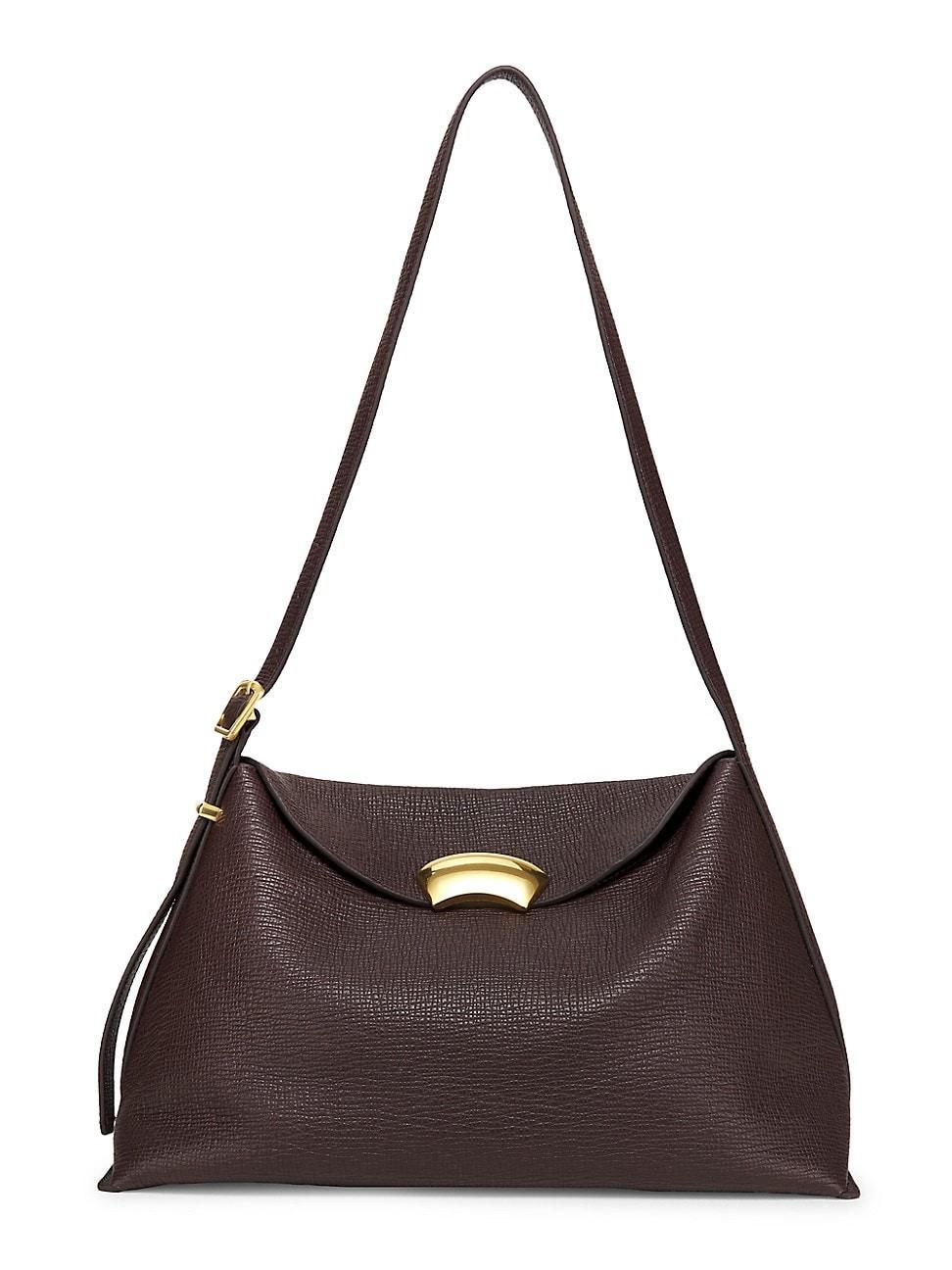 Womens ID Leather Shoulder Bag Product Image