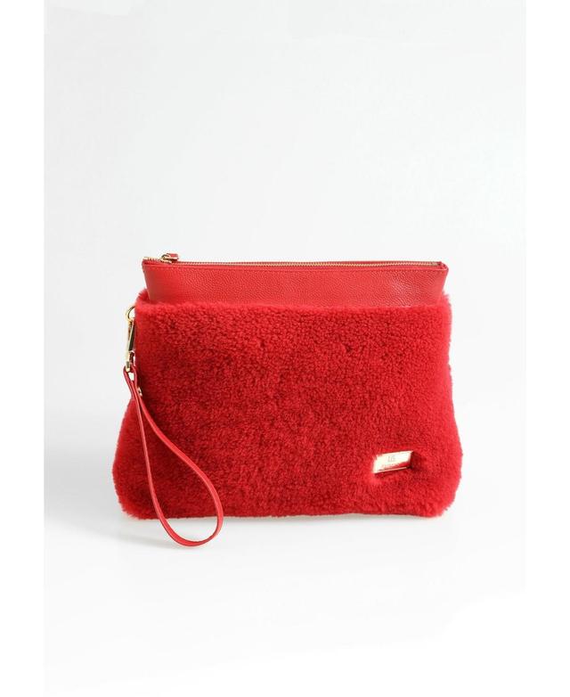 Furniq Uk Womens Shearling Clutch Bag Product Image