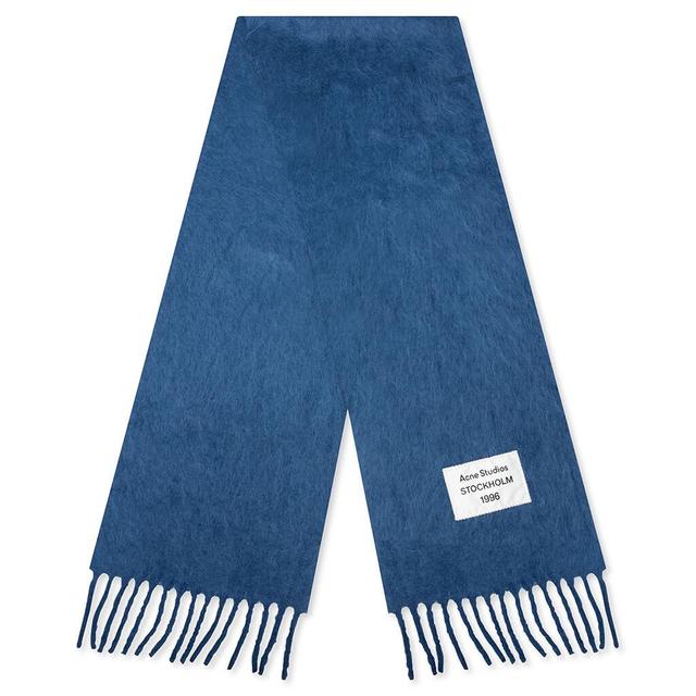 Fringe Alpaca Scarf - Denim Blue Male Product Image