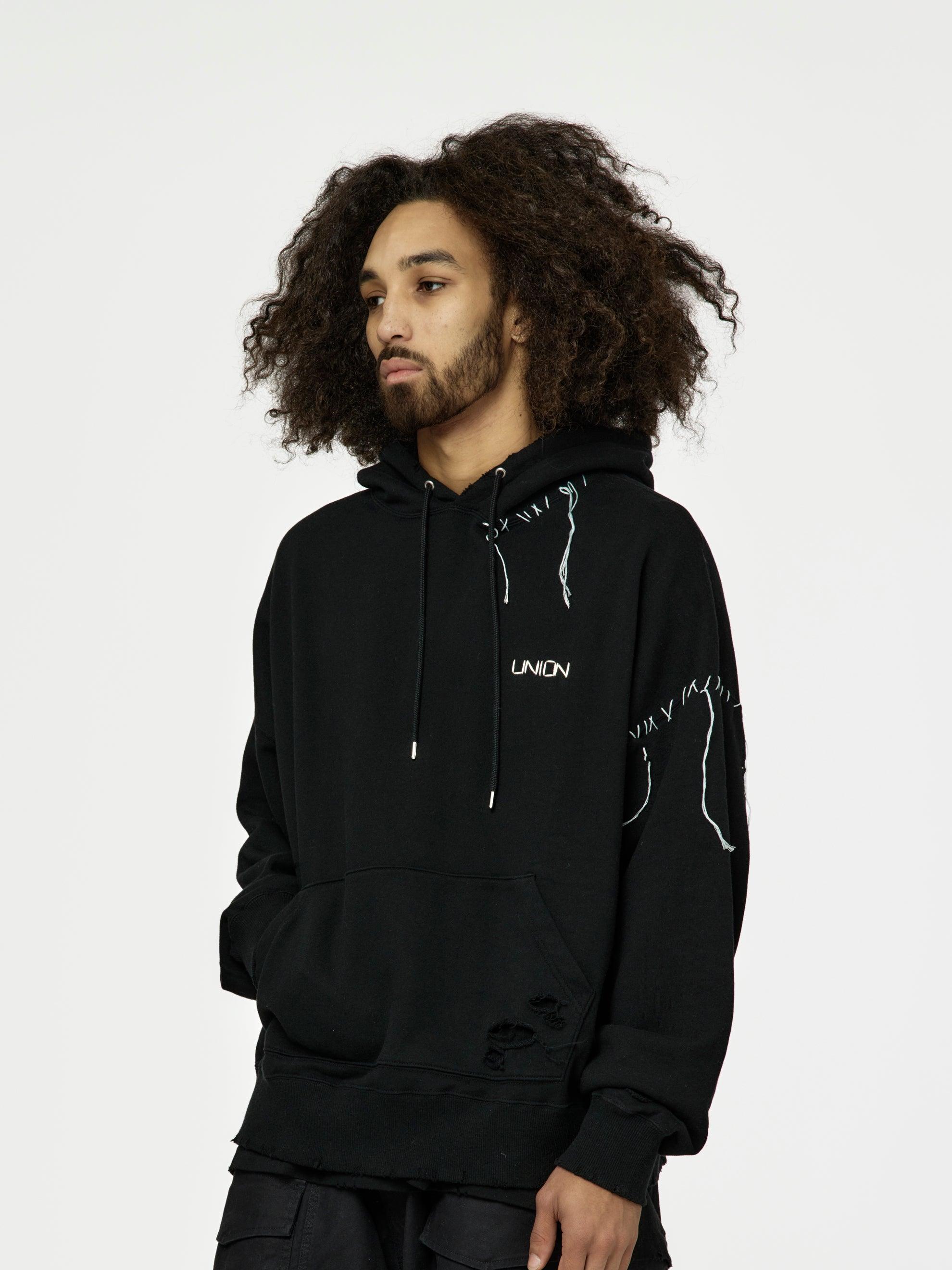 Union Looping Damage Hoody (Black) Product Image