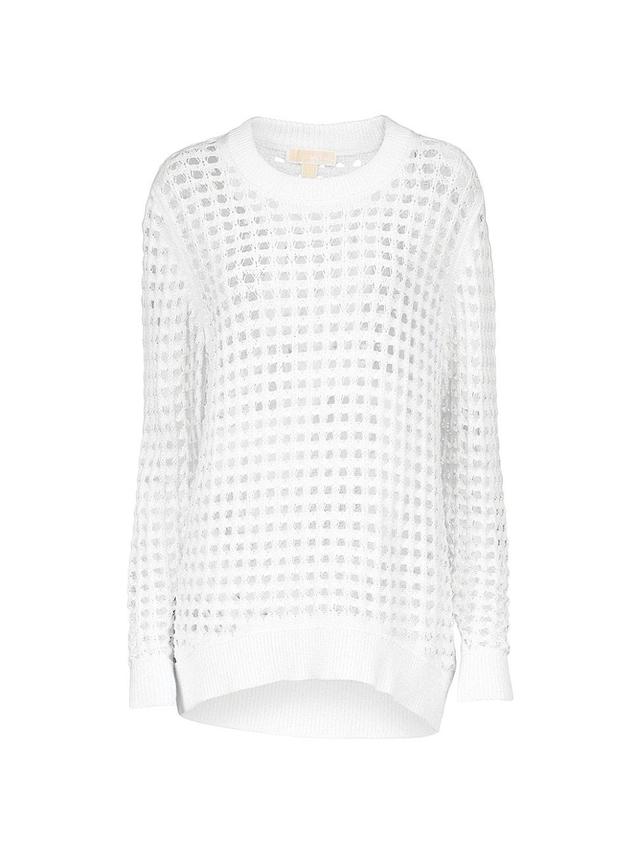 Womens Easy Mesh Cotton Sweatshirt Product Image