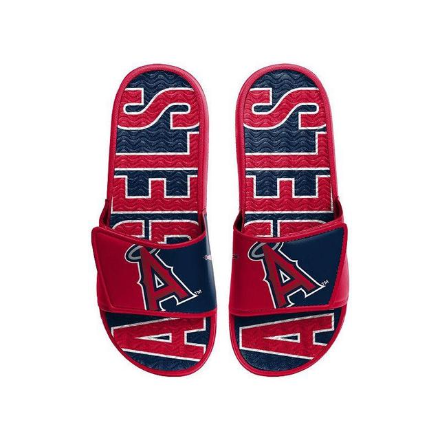 Mens FOCO Los Angeles Angels Logo Gel Slide Sandals Blue Product Image