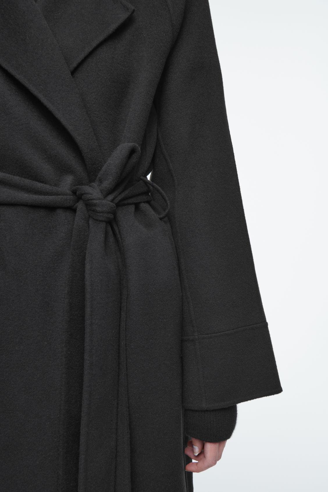 BELTED DOUBLE-FACED WOOL COAT Product Image