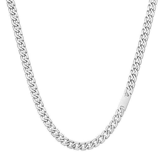 Mens LYNX Stainless Steel Hexagon Link Chain Necklace Product Image