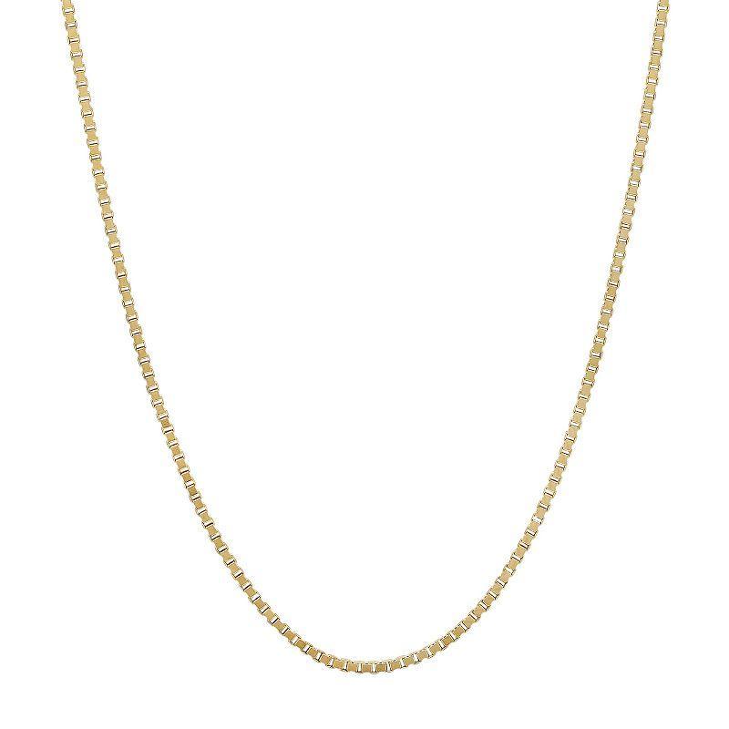 Everlasting Gold 14k Gold Box Chain Necklace, Womens Yellow Product Image