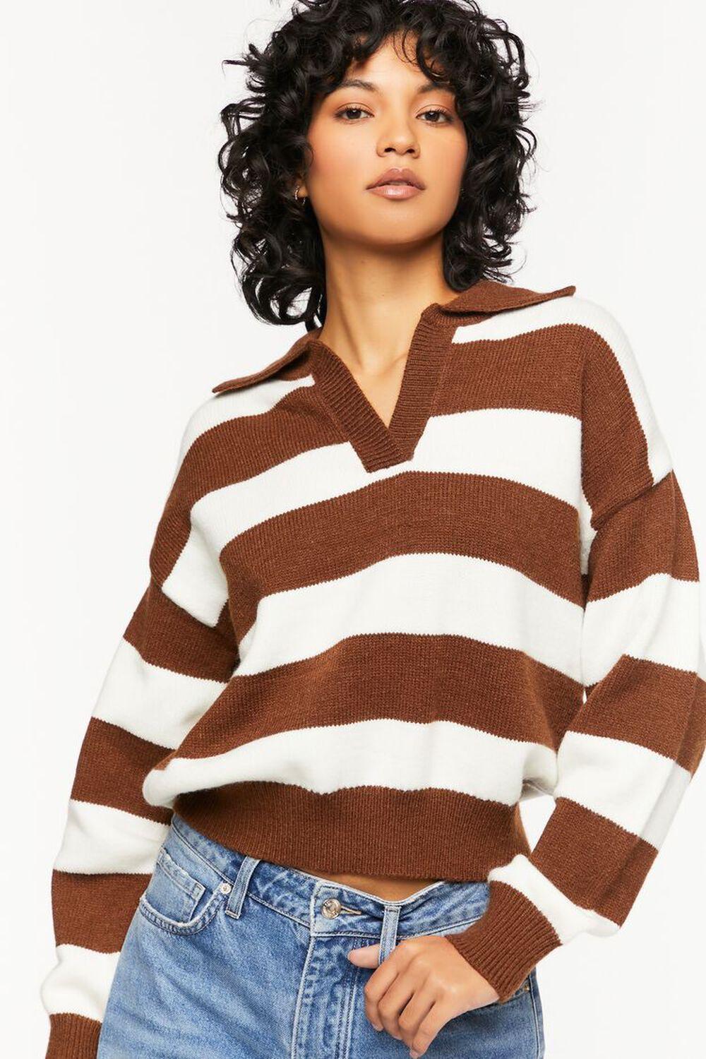 Striped Collared Sweater | Forever 21 Product Image