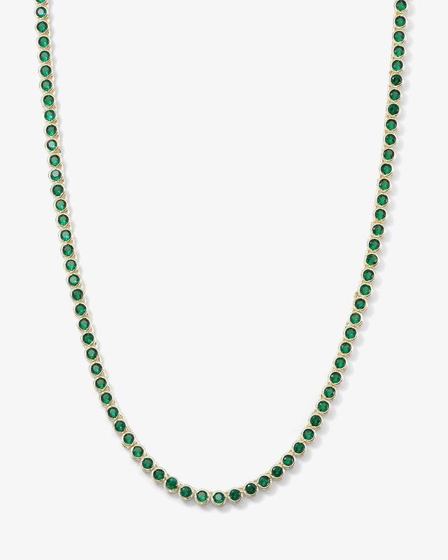 Baroness Tennis Necklace 15" - Gold|Emerald Product Image