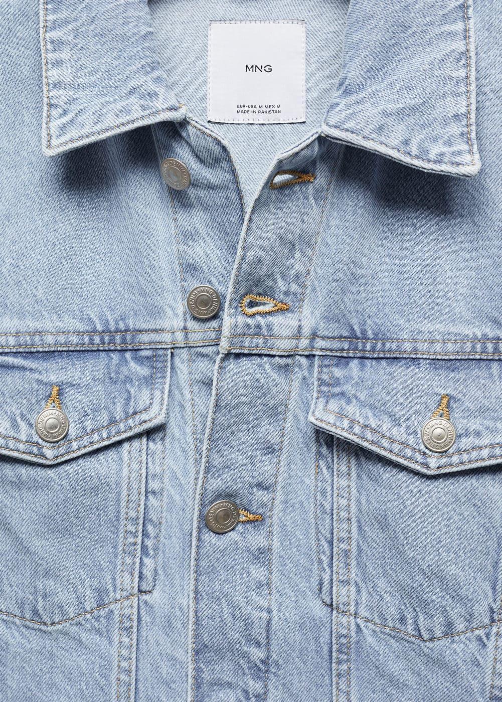 MANGO MAN - Pocketed denim jacket light blueMen Product Image