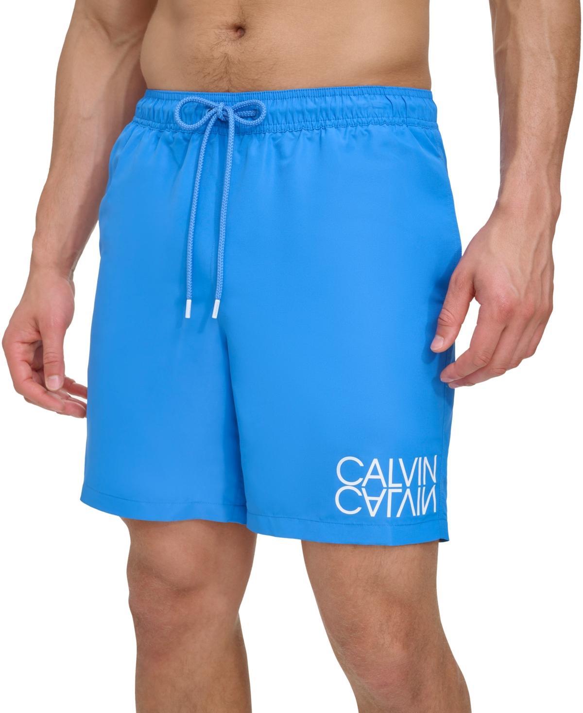 Men's Reflection Logo Elastic Waist 7 Volley Swim Trunks Product Image