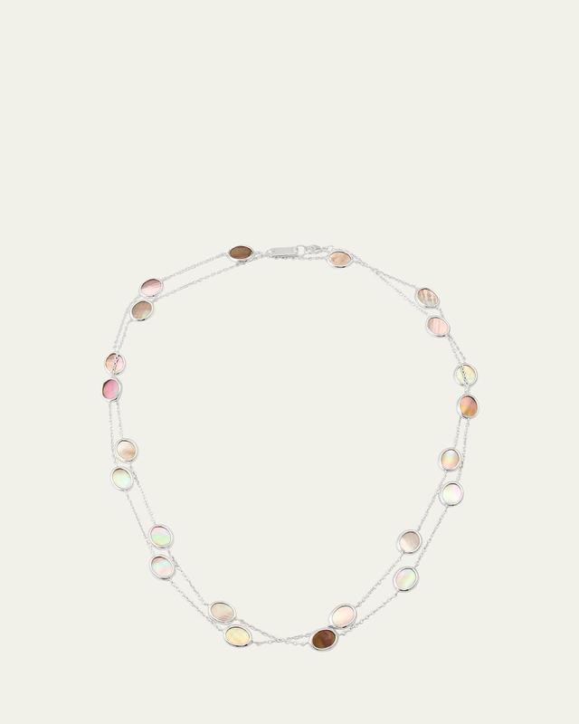 Womens Confetti Sterling Silver & Shell Long Station Necklace Product Image