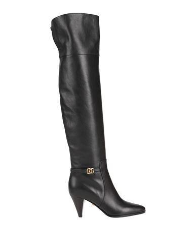 DOLCE & GABBANA Woman Boot Black Size 6.5 Calfskin product image