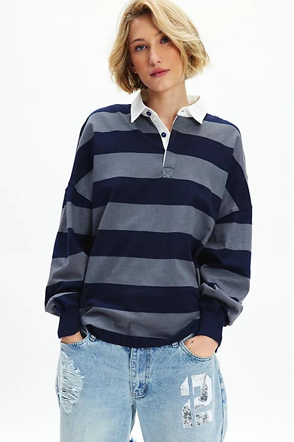 BDG Alexander Oversized Long Sleeve Rugby Shirt Womens at Urban Outfitters Product Image