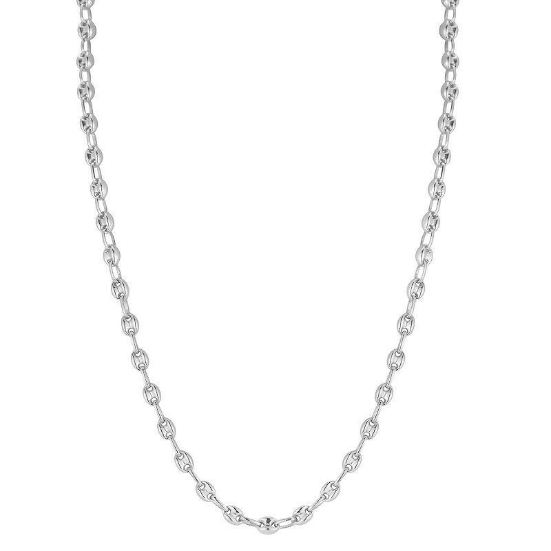 Sunkissed Sterling Sterling Silver Puff Mariner Chain Necklace, Womens White Product Image