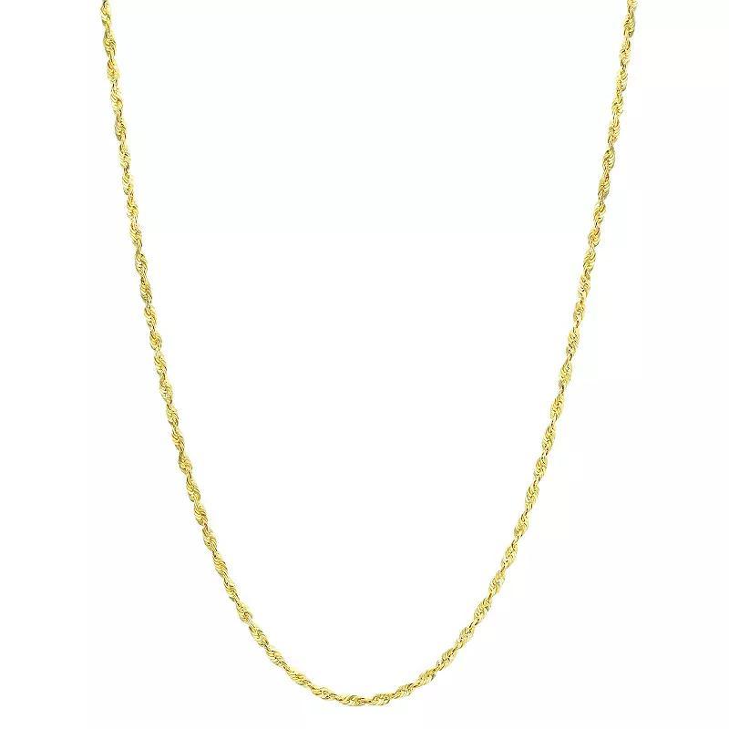 Taylor Grace 10k Gold 20 in. Textured Rope Chain Necklace, Womens Product Image