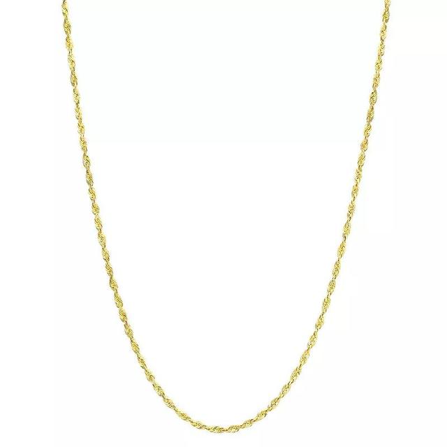 Taylor Grace 10k Gold 20 in. Textured Rope Chain Necklace, Womens Product Image