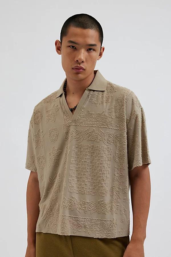 Standard Cloth Foundation Terry Polo Shirt Top Mens at Urban Outfitters Product Image