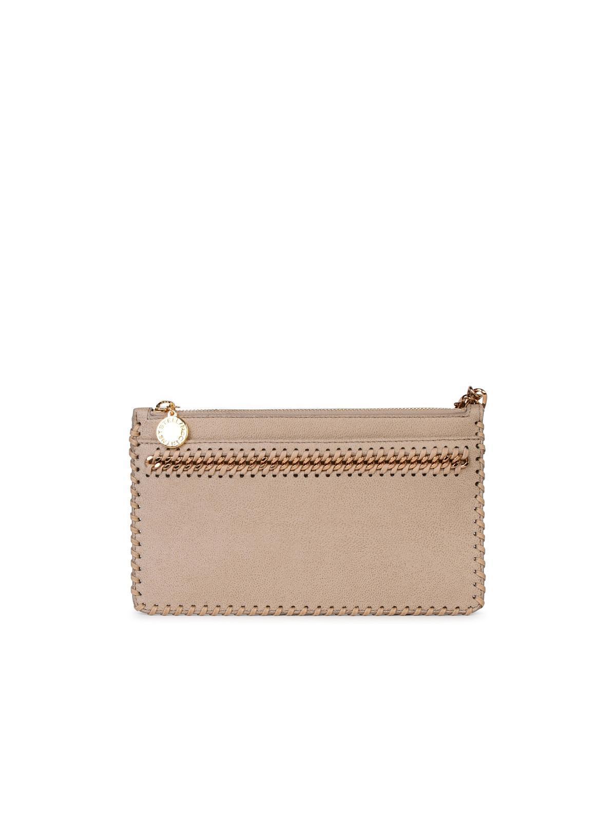 Falabella' Mini Clutch Bag In Cream Recycled Polyester In Neutrals Product Image