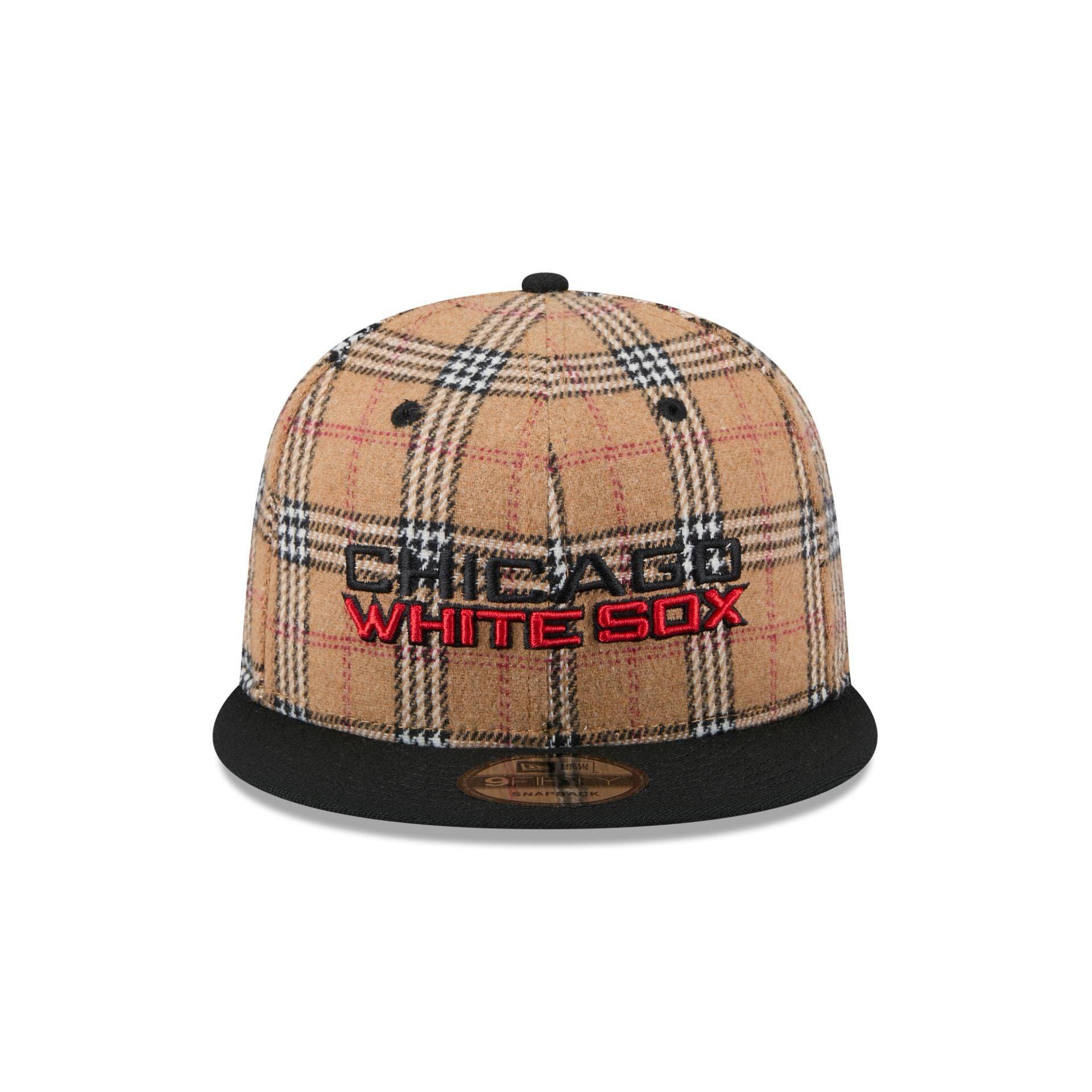 Chicago White Sox Tan Tartan 9FIFTY Snapback Hat Male Product Image