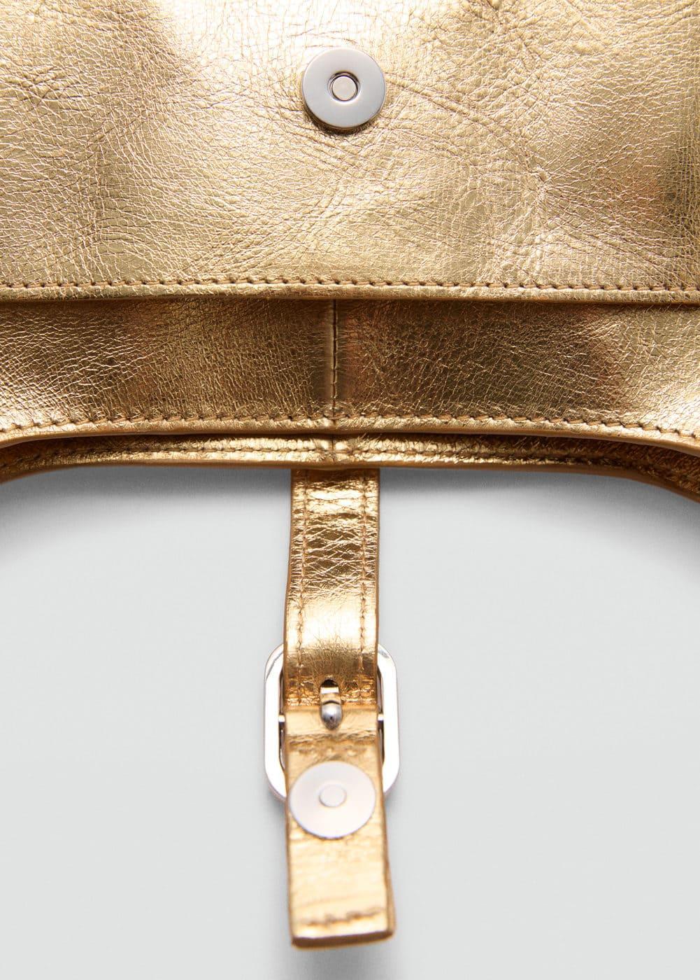 MANGO - Leather metallic bag - One size - Women Product Image