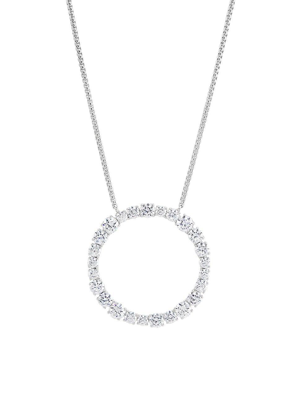 Womens Bubbly Bubbles Sterling Silver & Cubic Zirconia Pendant Necklace Product Image