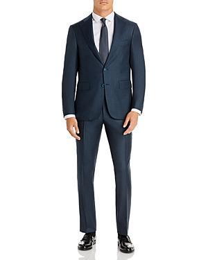 CANALI Capri Tonal Check Slim Fit Suit In Green Product Image