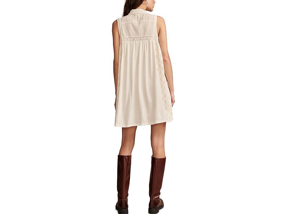 Lucky Brand Collared Tiered Dress (Turtledove) Women's Dress Product Image