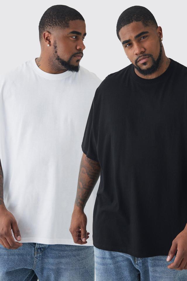 Plus 2 Pack Oversized T-shirt | boohooMAN USA Product Image