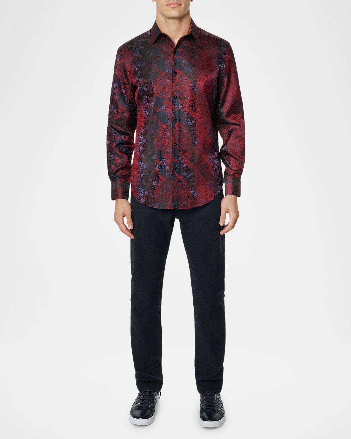 Mens Regal Dreams Jacquard Silk-Blend Shirt Product Image